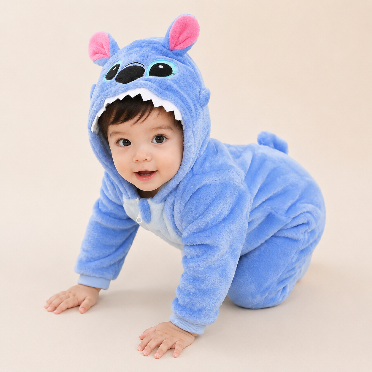Cozy Animal Hooded Romper
