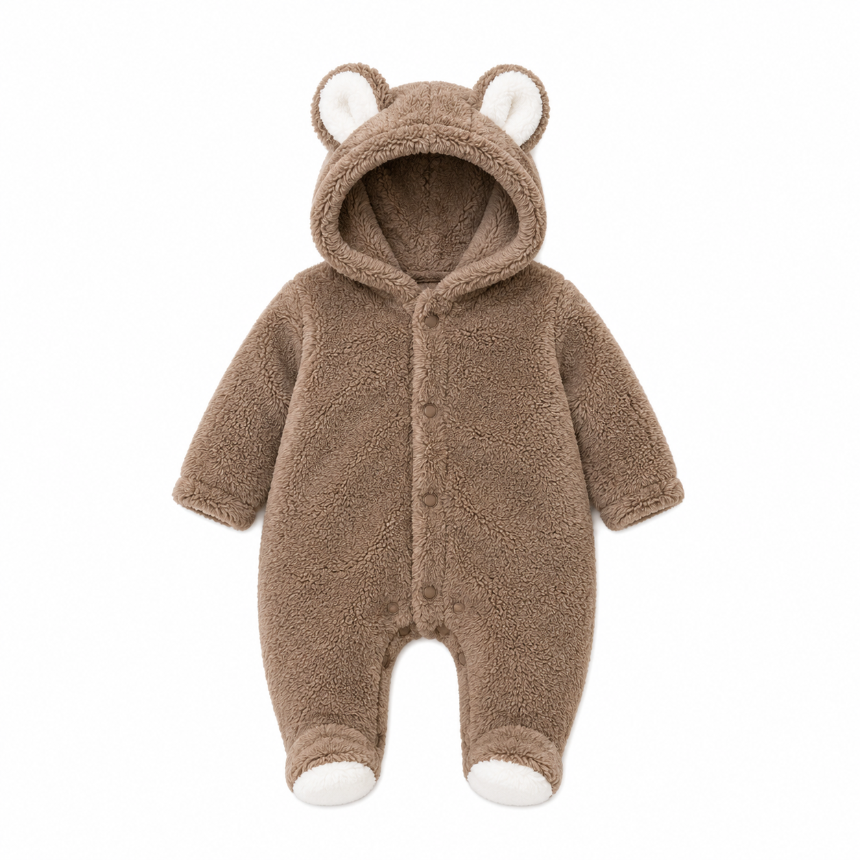 Cozy Bear Baby Romper – Soft & Warm All-in-One