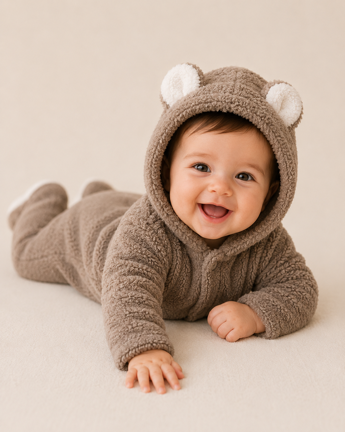 Cozy Bear Baby Romper – Soft & Warm All-in-One