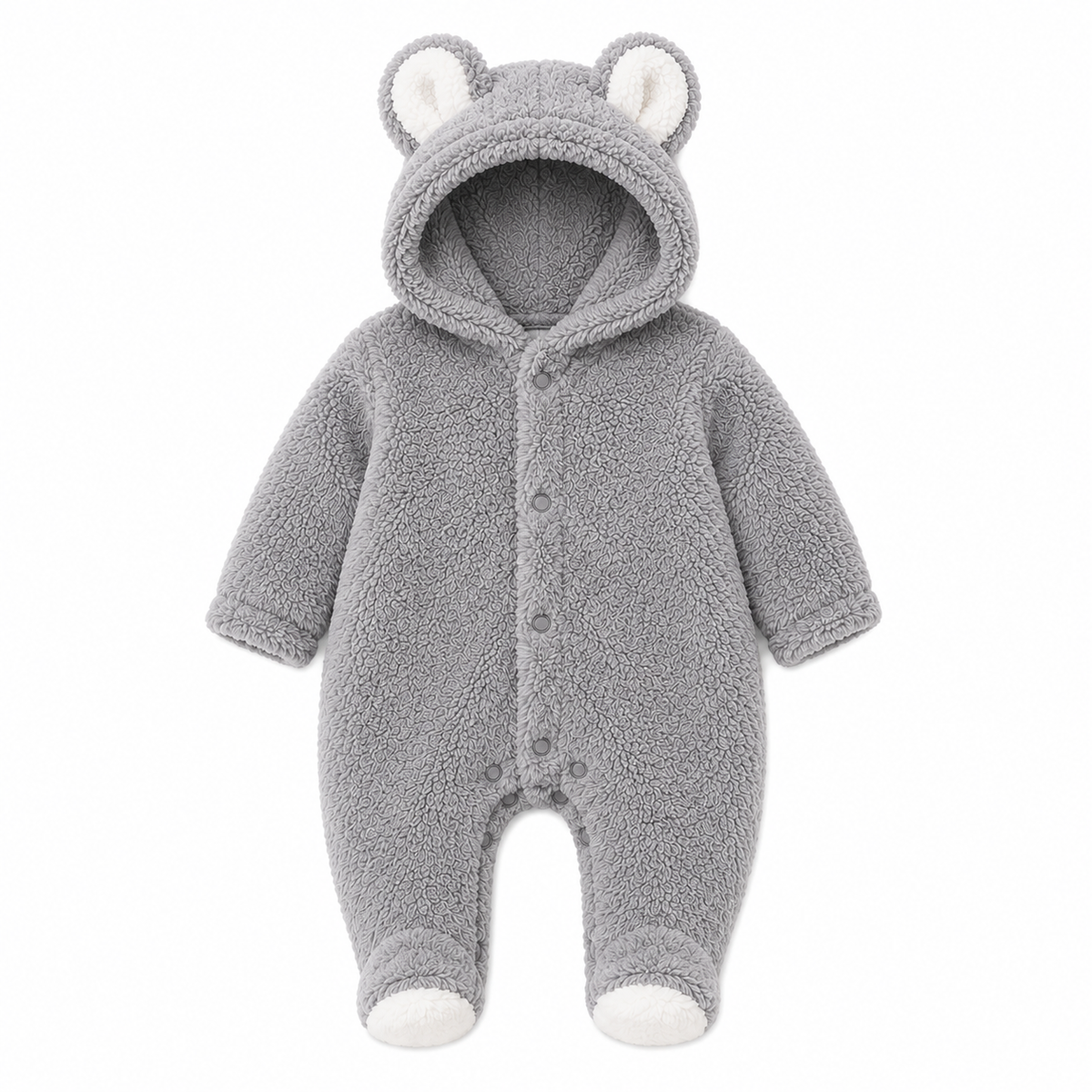 Cozy Bear Baby Romper – Soft & Warm All-in-One