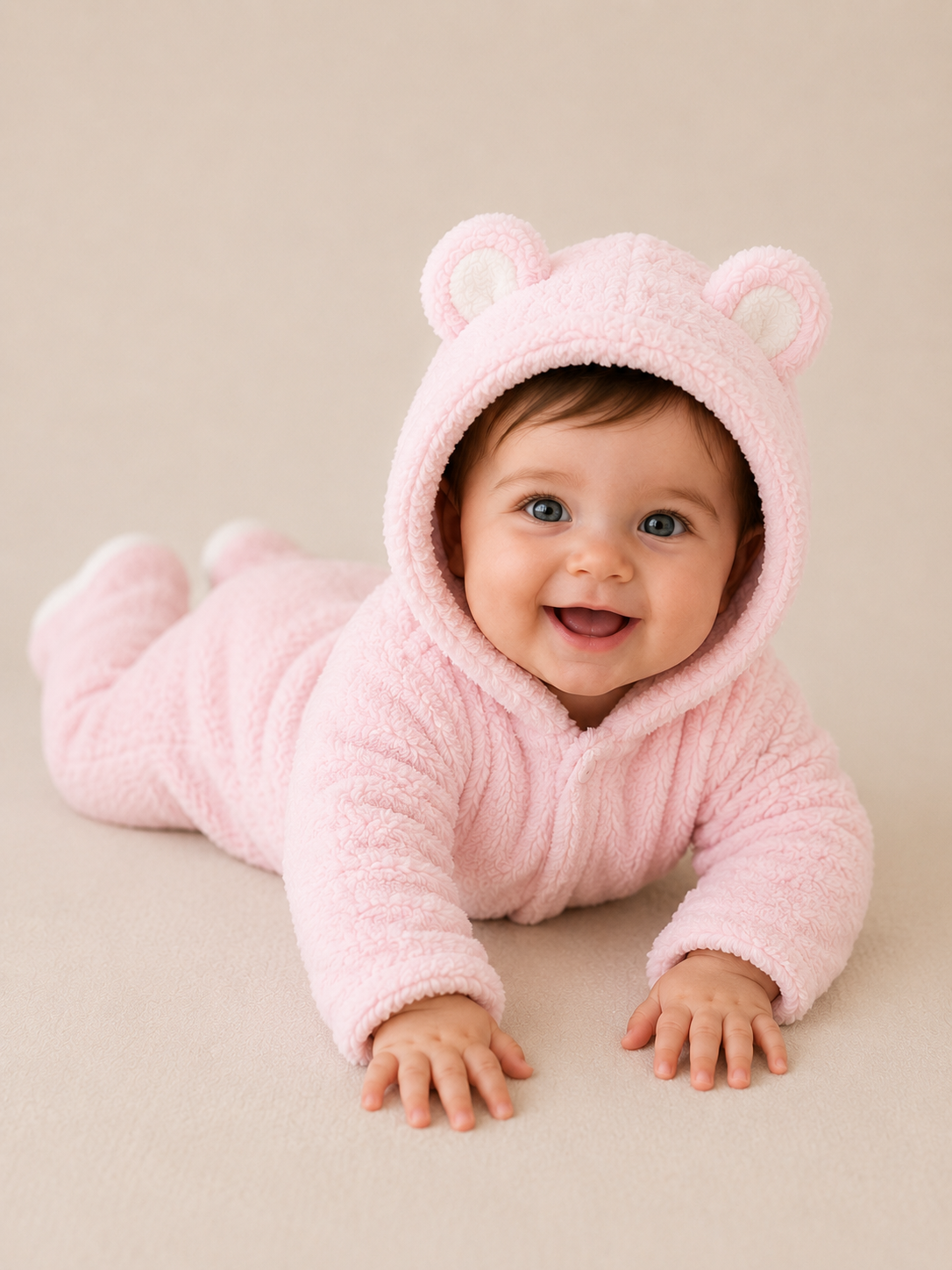 Cozy Bear Baby Romper – Soft & Warm All-in-One