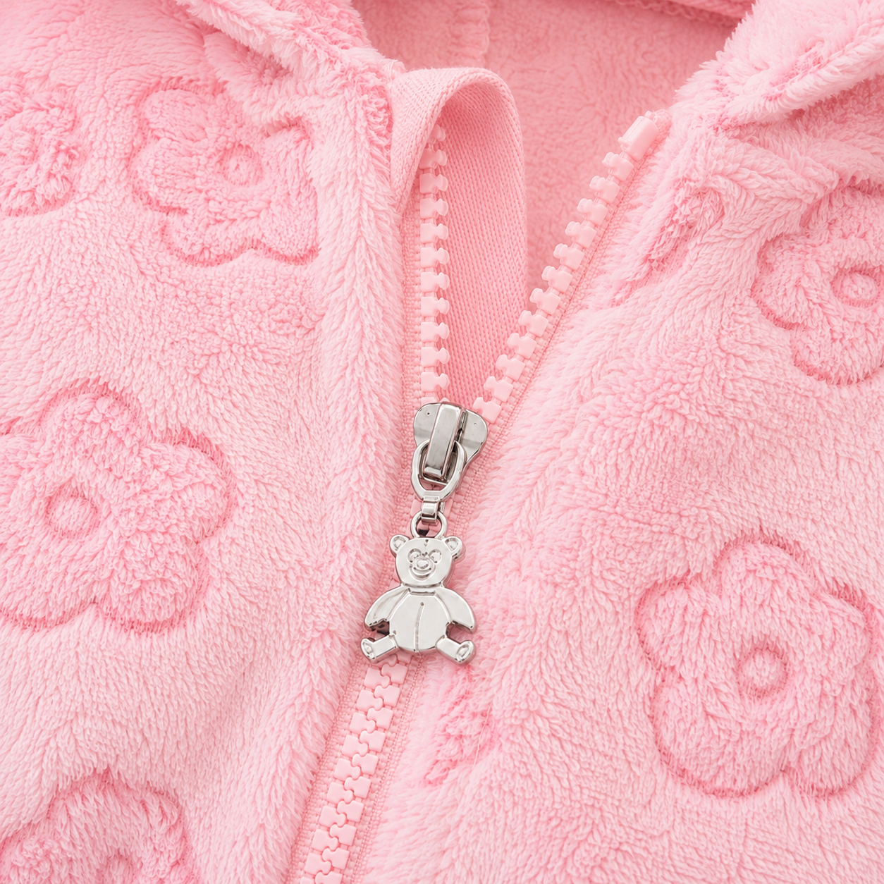 Kids' Plush Jumpsuit Pink