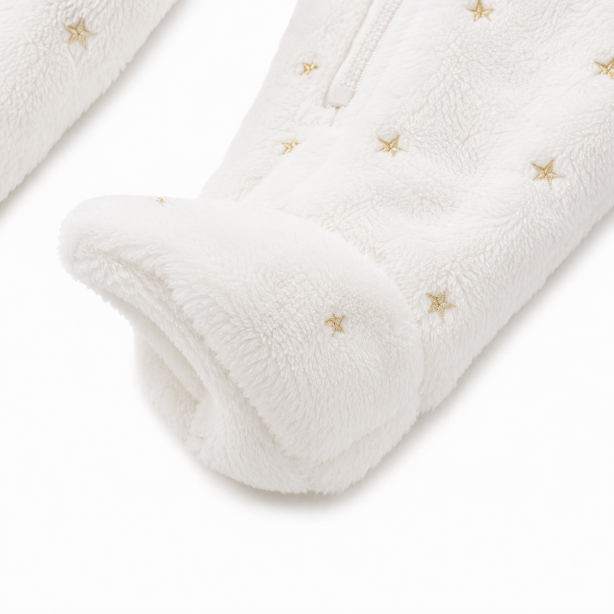 Kids' Plush Jumpsuit White