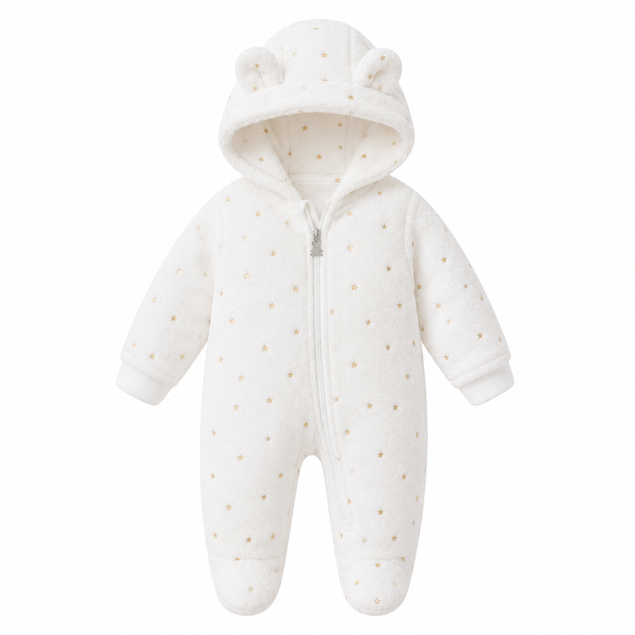 Kids' Plush Jumpsuit White