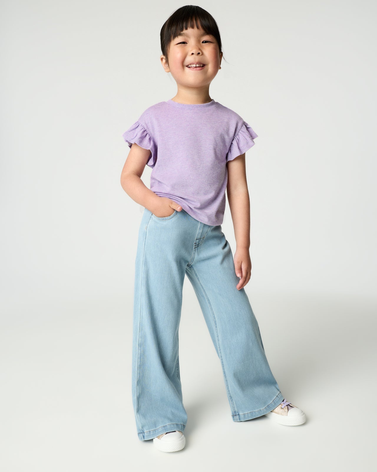 Heather Lavender Flutter Tee