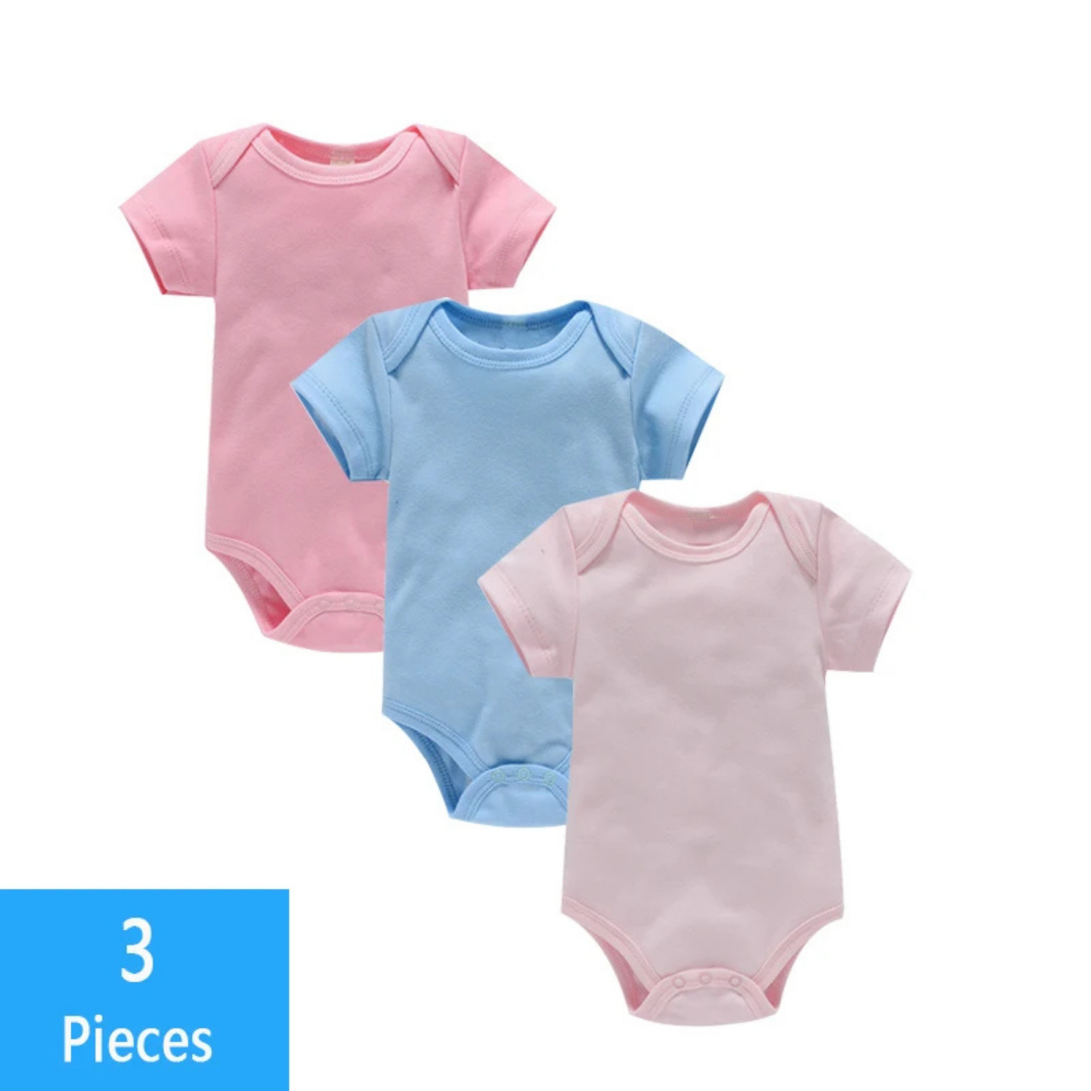 3-Pack Cotton Baby Bodysuits