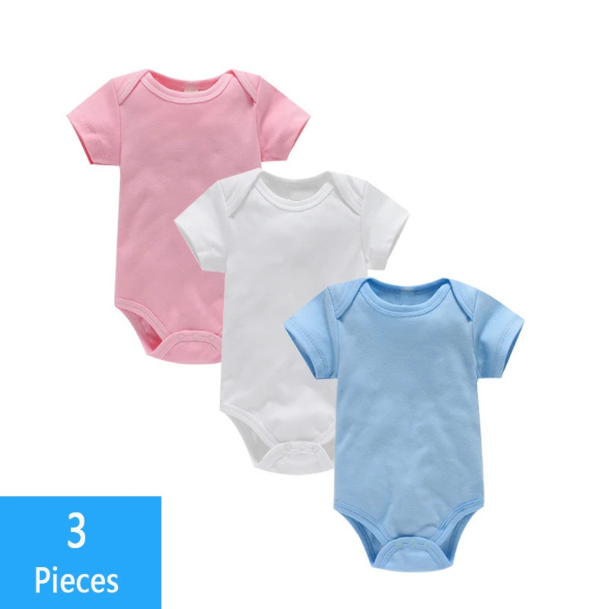 3-Pack Cotton Baby Bodysuits