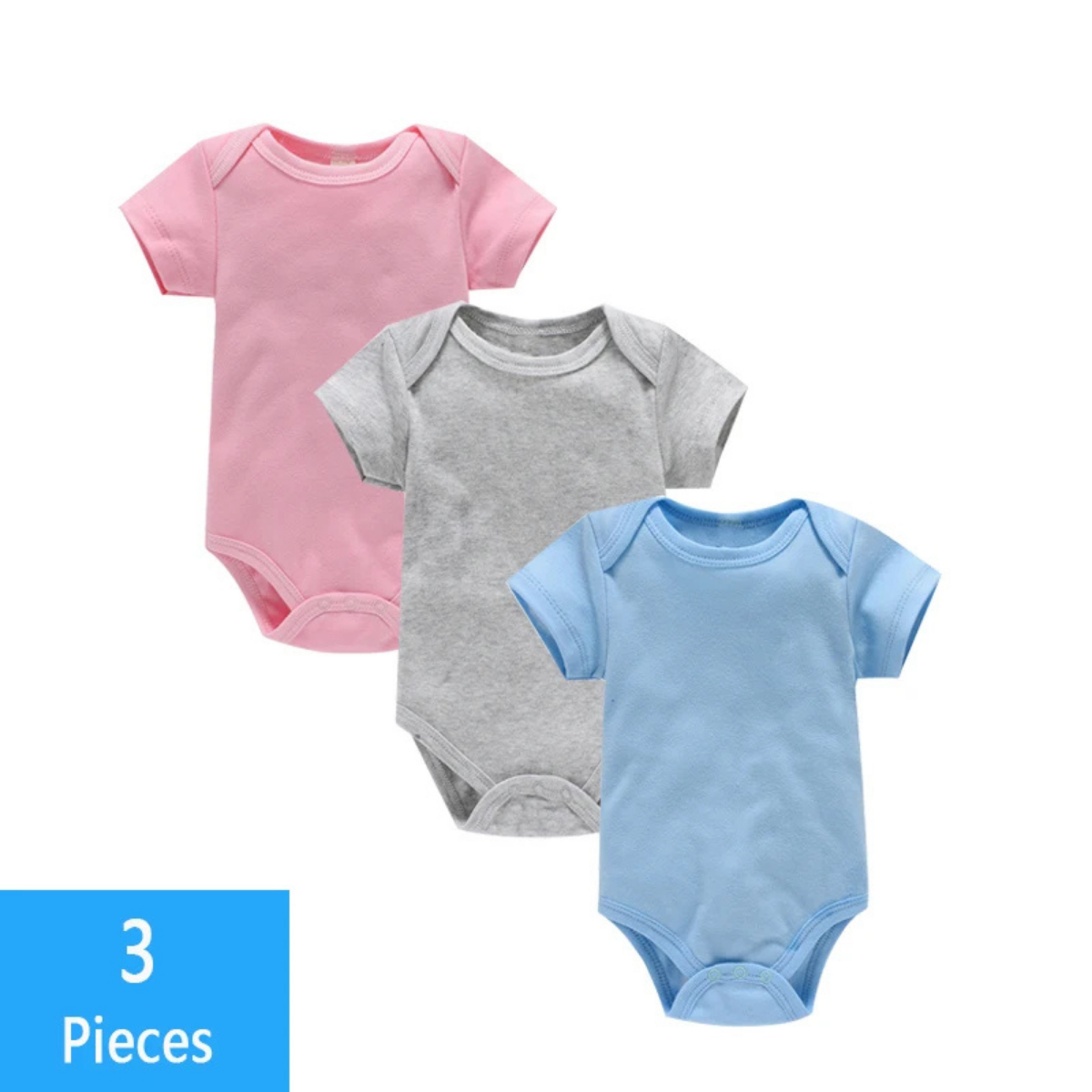 3-Pack Cotton Baby Bodysuits