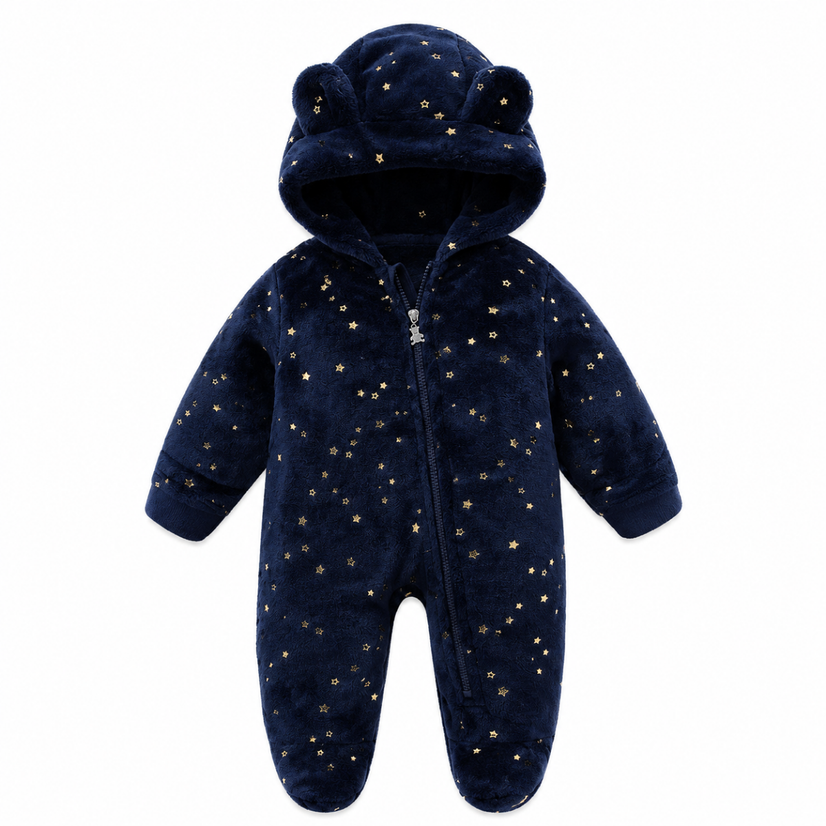 Kids' Plush Jumpsuit Dark Blue