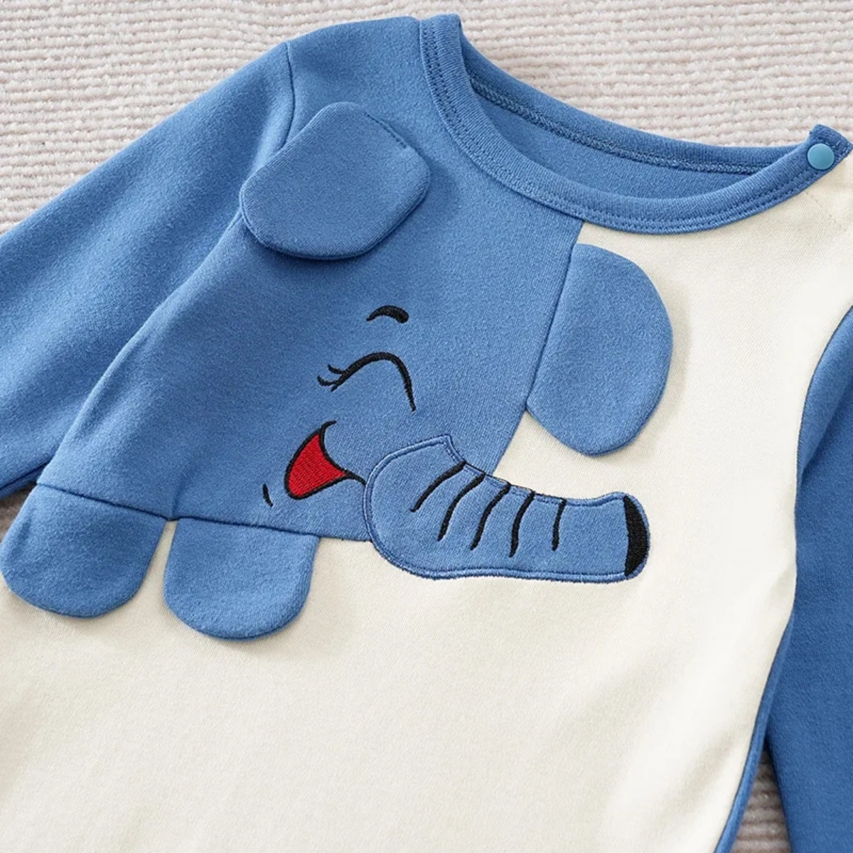 Elephant Print Baby Romper