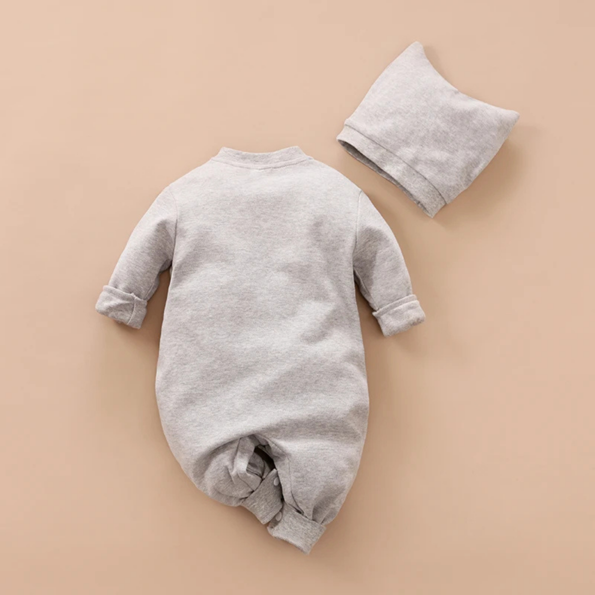 Cozy Baby Jumpsuit & Hat Set