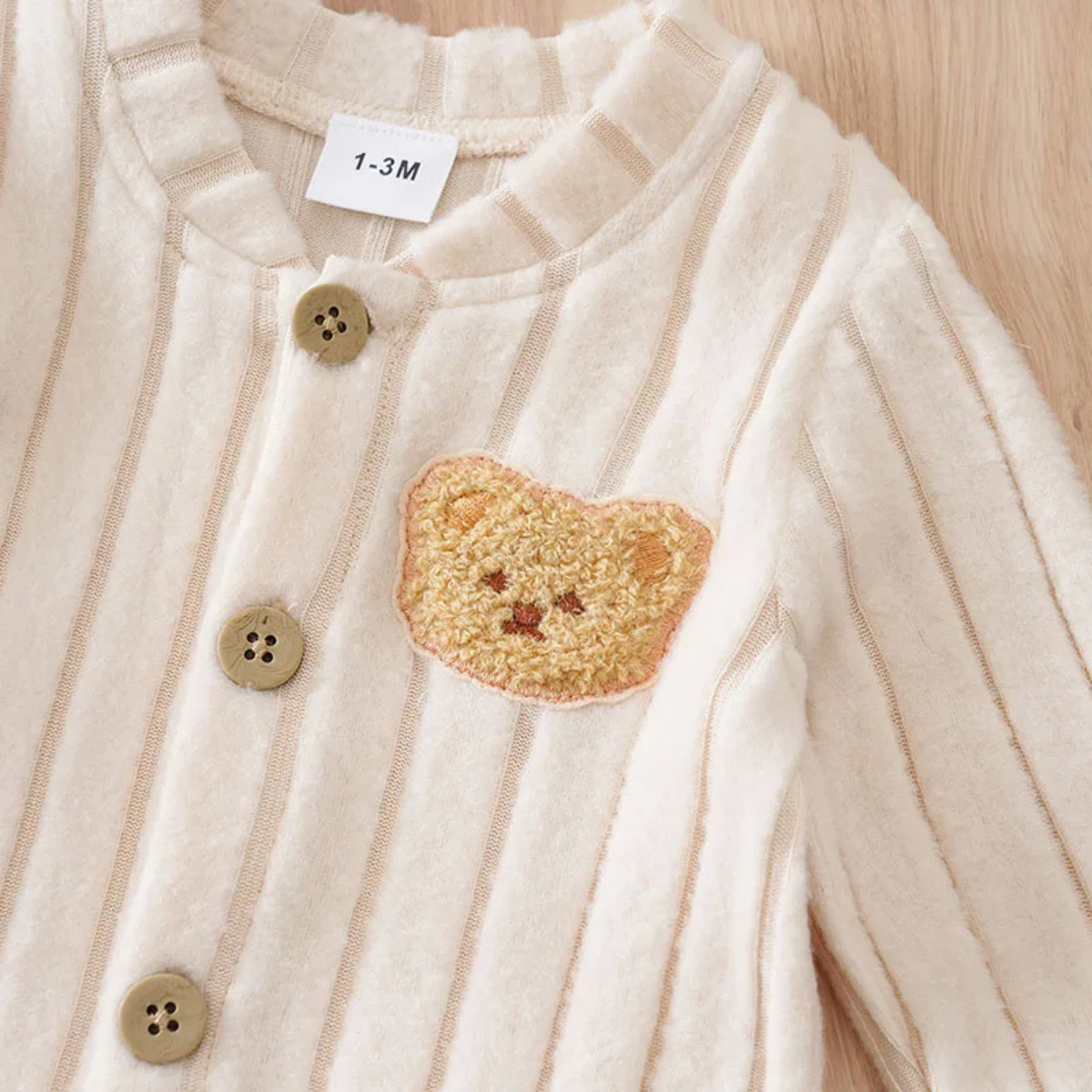Knitted Bear Romper & Hat Set
