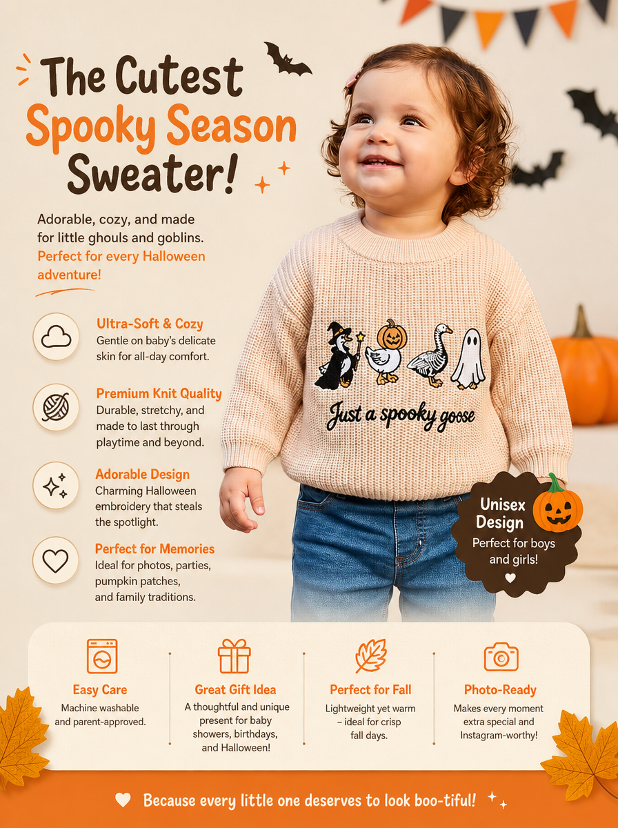 Kids Halloween Pumpkin & Ghost Sweater