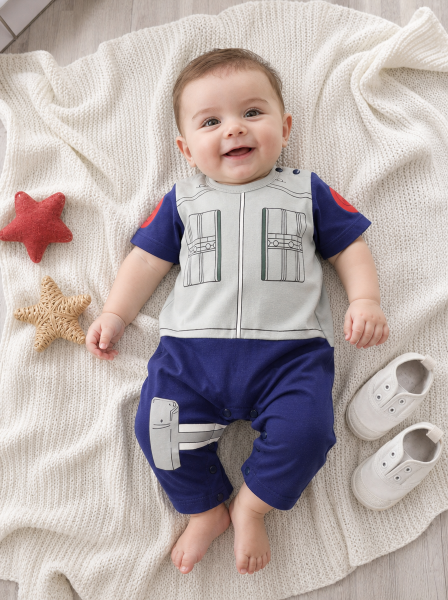 Newborn Baby Anime Cotton Romper – Unisex