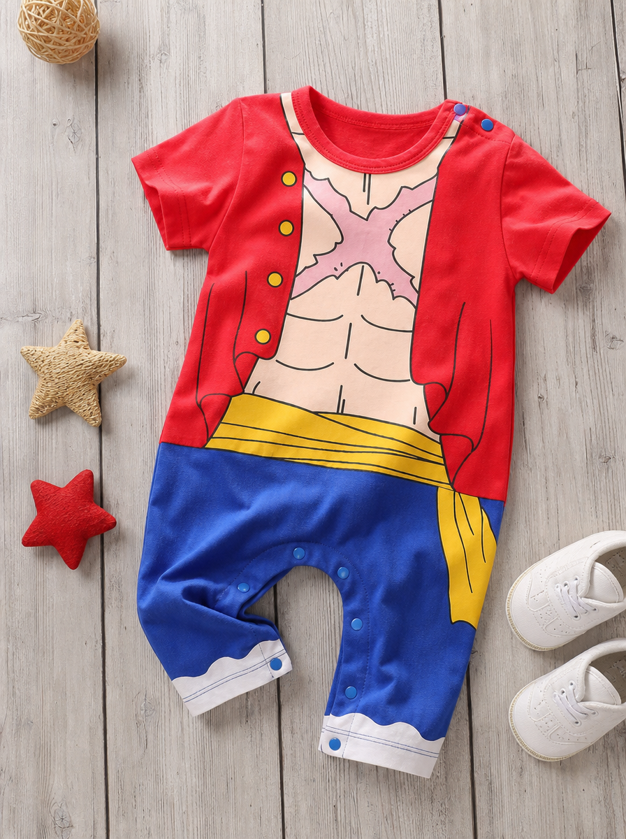 Newborn Baby Anime Cotton Romper – Unisex