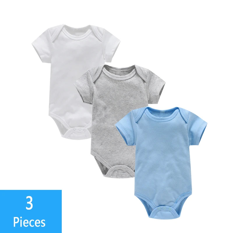 3-Pack Cotton Baby Bodysuits