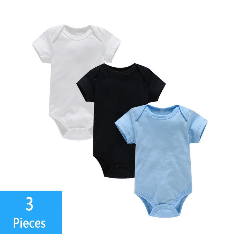 3-Pack Cotton Baby Bodysuits