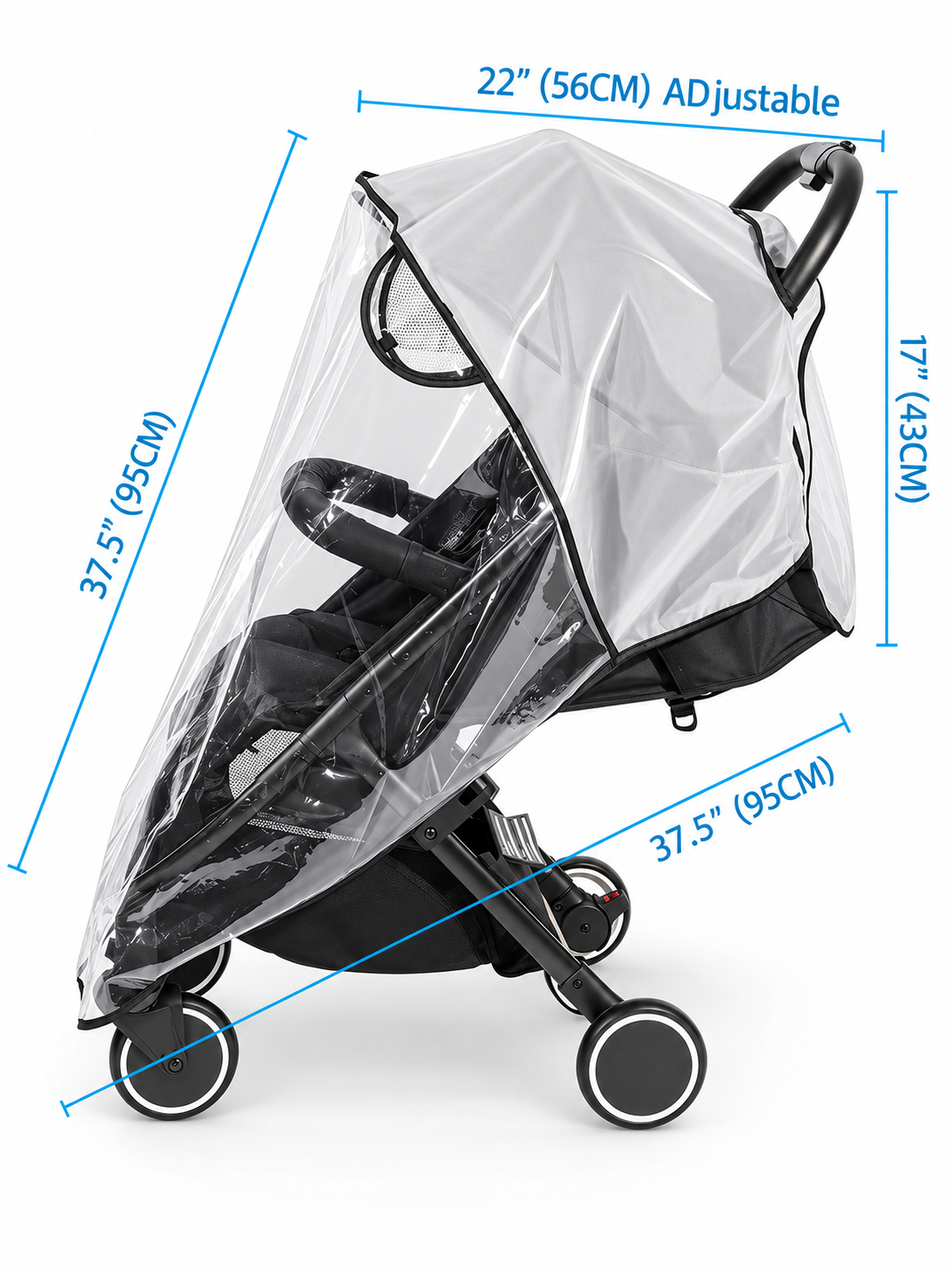 Universal Baby Stroller Rain Cover – Waterproof & Windproof