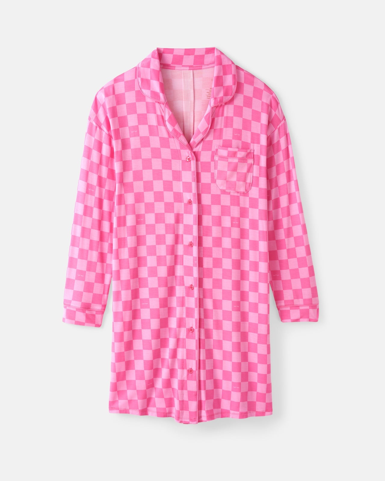 Sweet Raspberry Checks Women's Sleep Shirt
