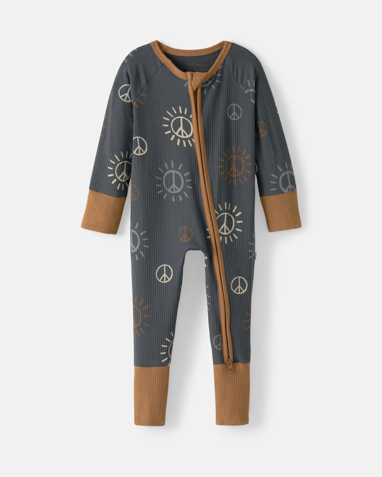 Peace & Love Ribbed Zippy