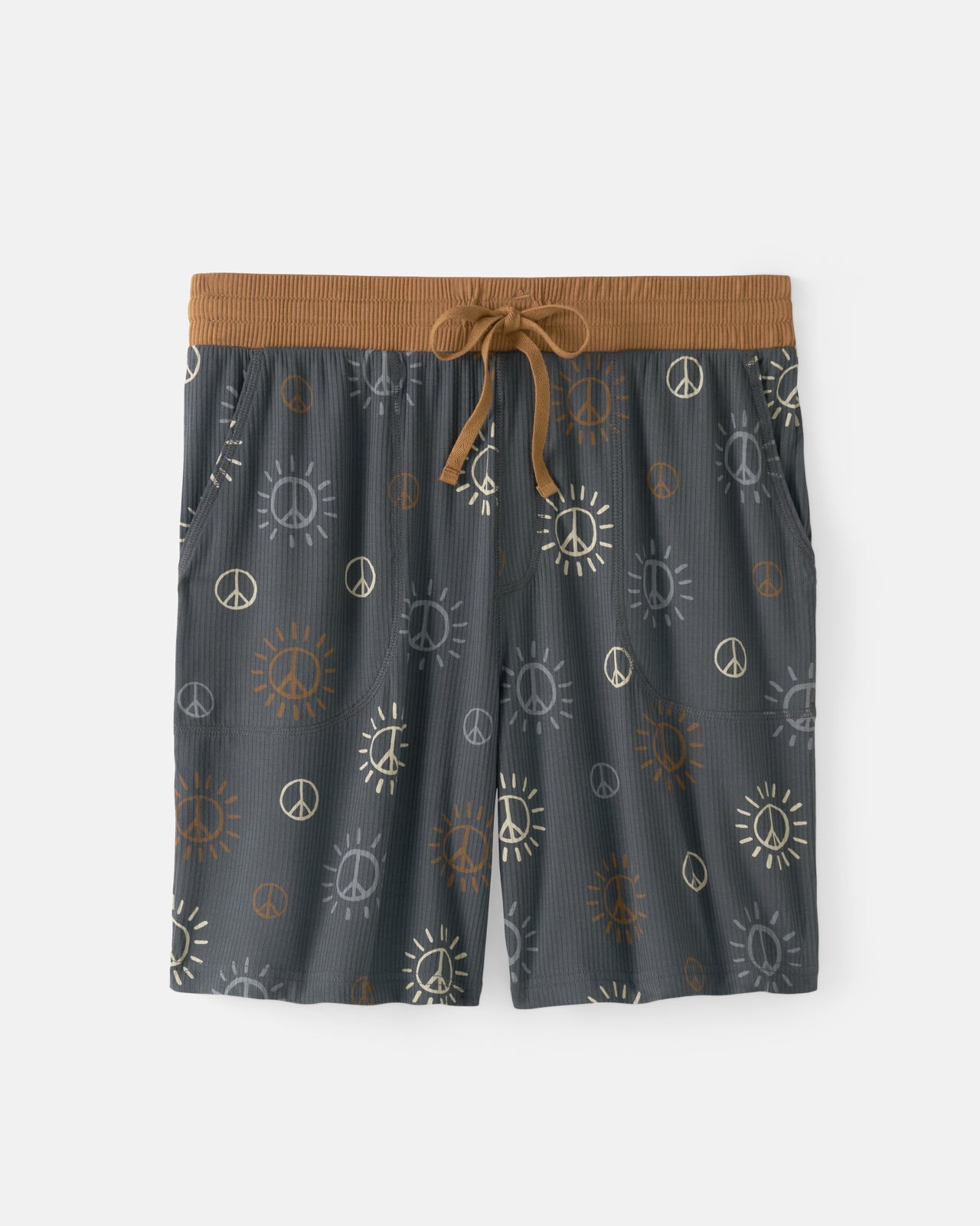 Peace & Love Ribbed Men's Pajama Shorts