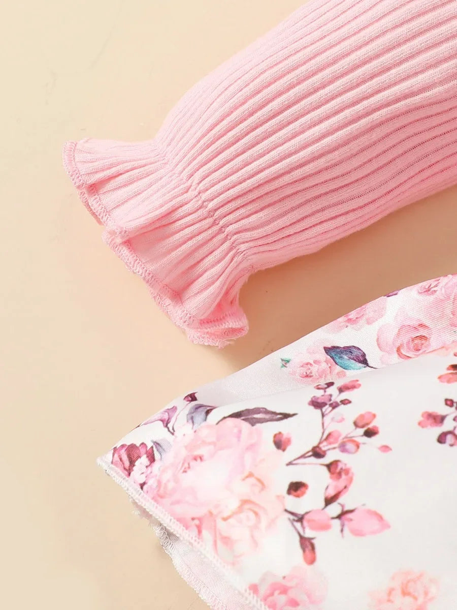 Floral Baby Romper & Headband Set