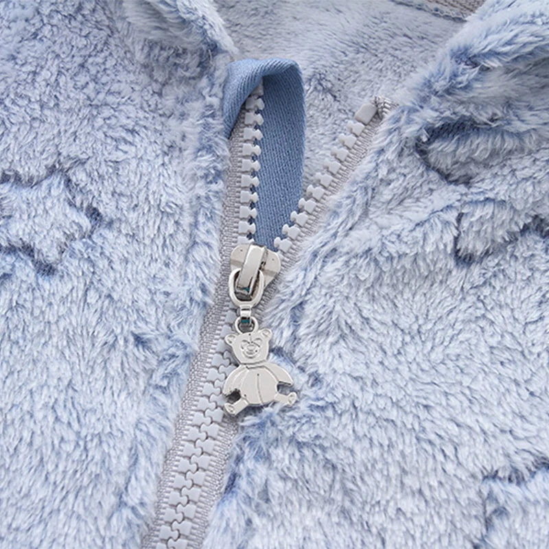 Kids' Plush Jumpsuit Sky Blue