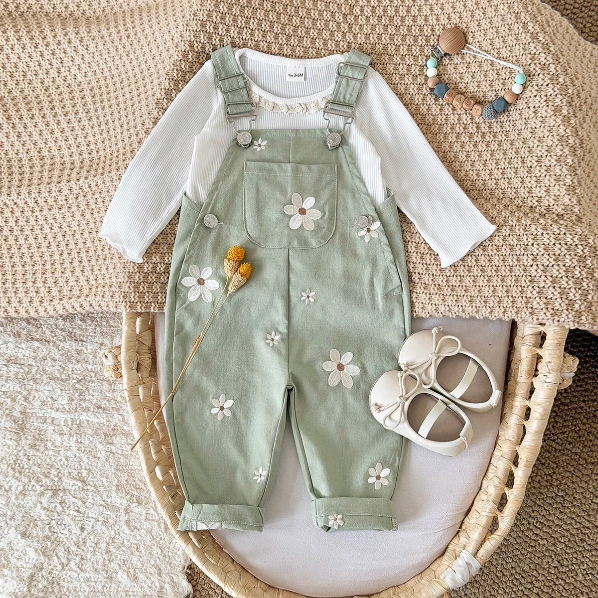 Baby Floral Overalls