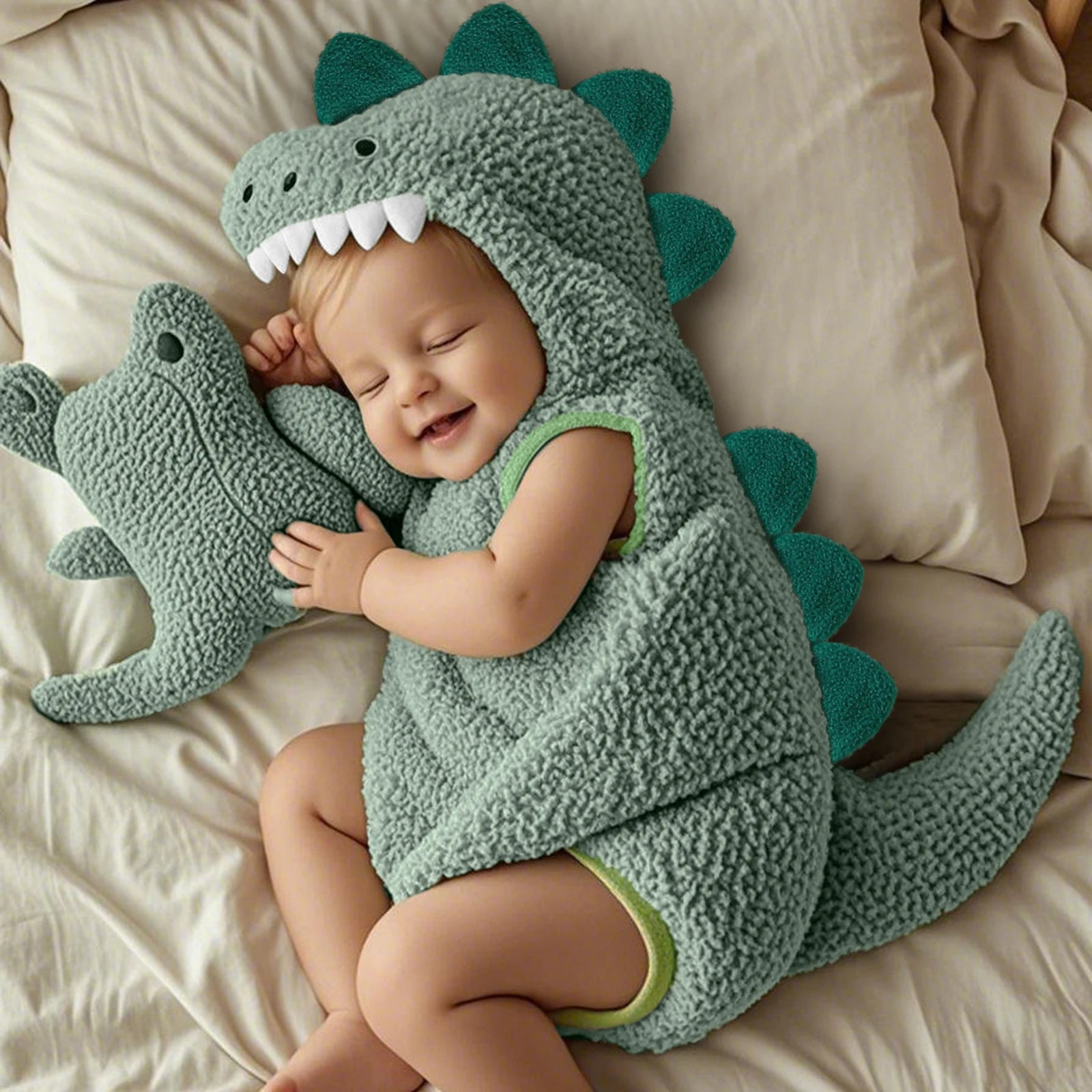 Baby Dinosaur Costume Romper with Hat