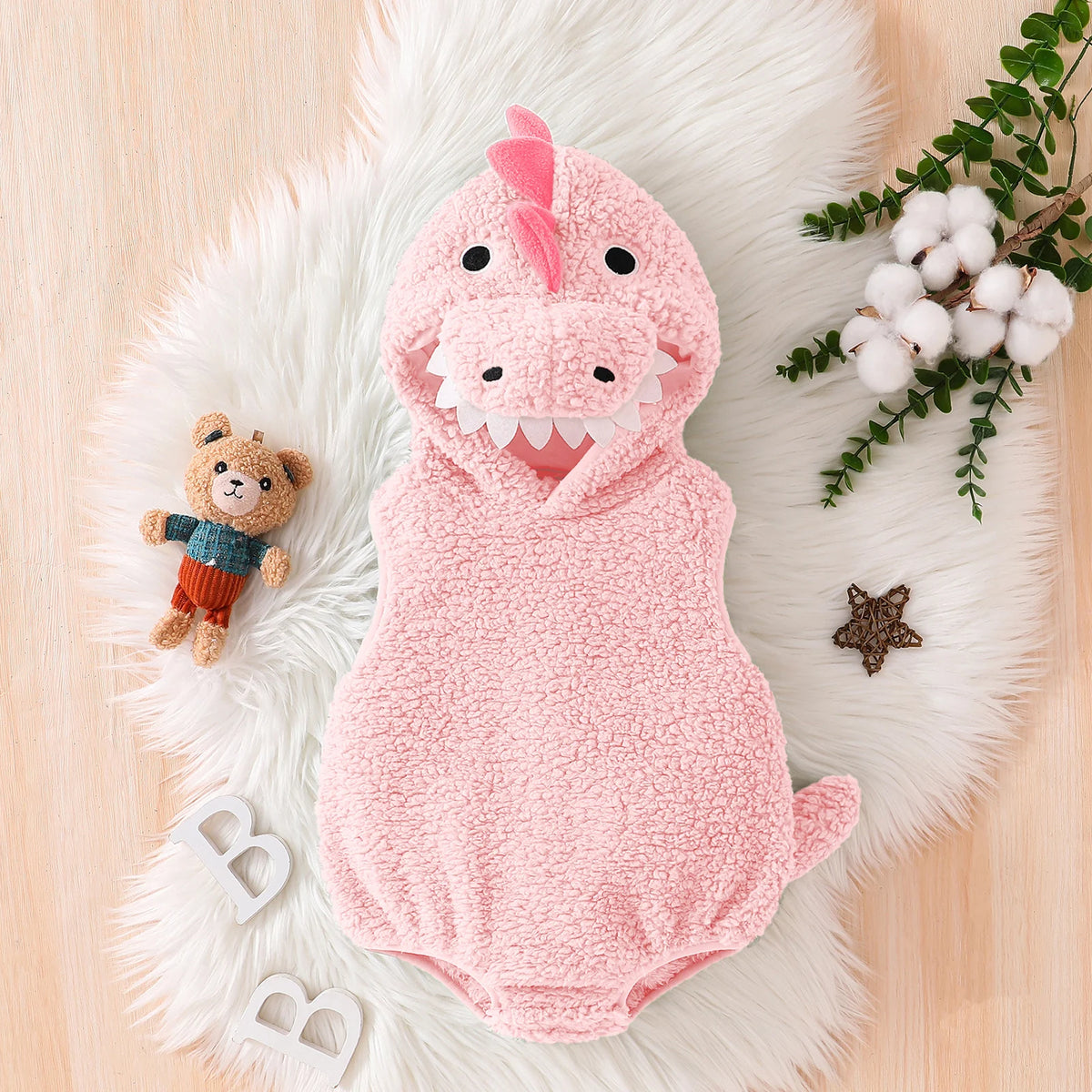 Baby Dinosaur Costume Romper with Hat