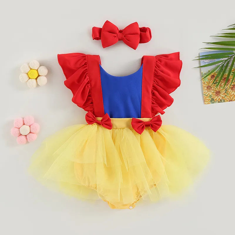 2 Pc Baby Girl Princess Bodysuit Dress