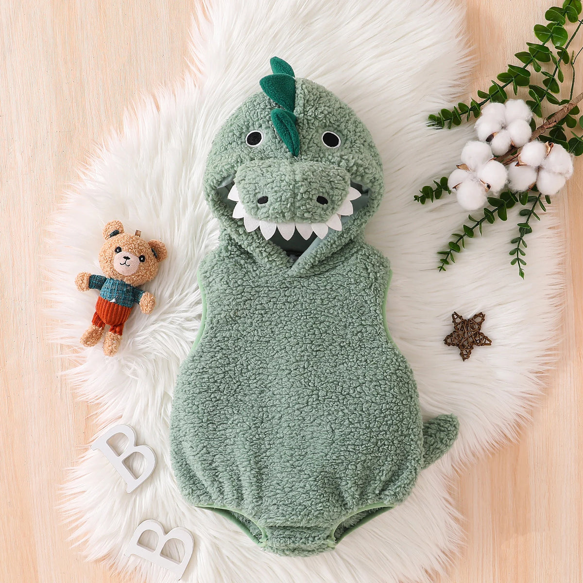 Baby Dinosaur Costume Romper with Hat
