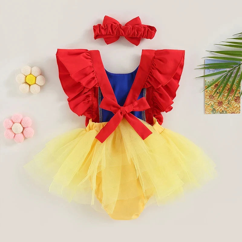 2 Pc Baby Girl Princess Bodysuit Dress