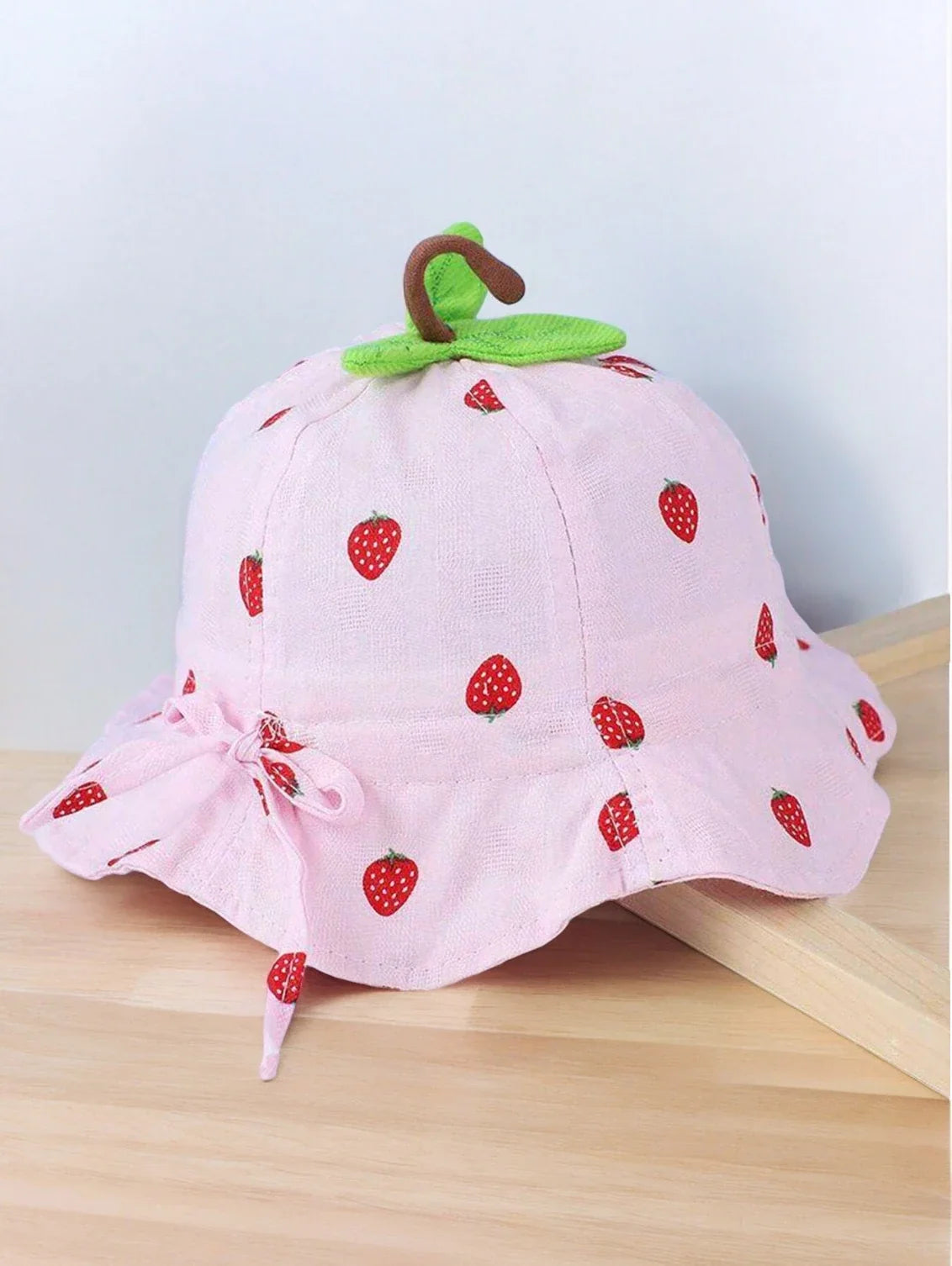 Baby Strawberry Shape Bucket Sun Hat