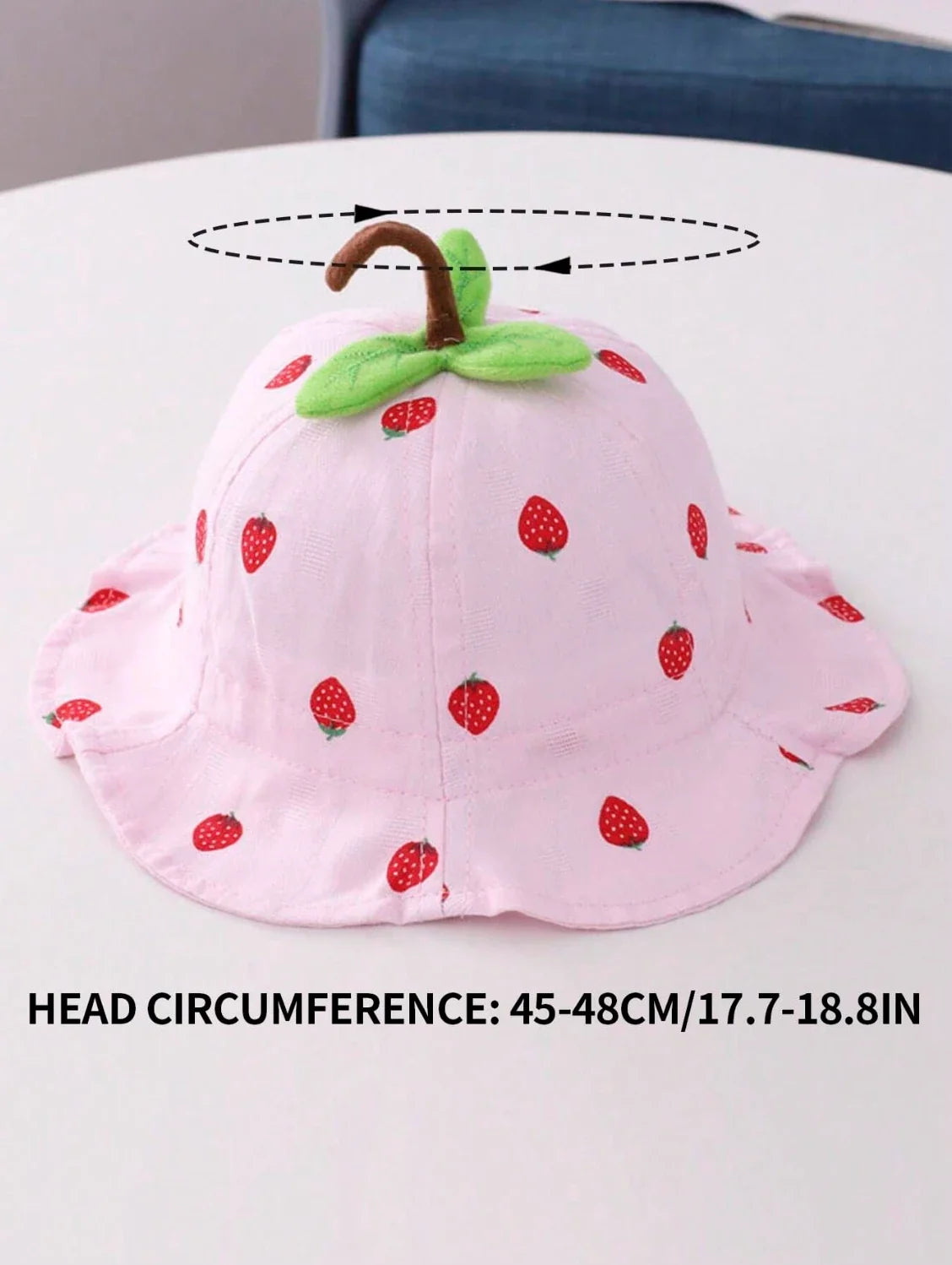 Baby Strawberry Shape Bucket Sun Hat