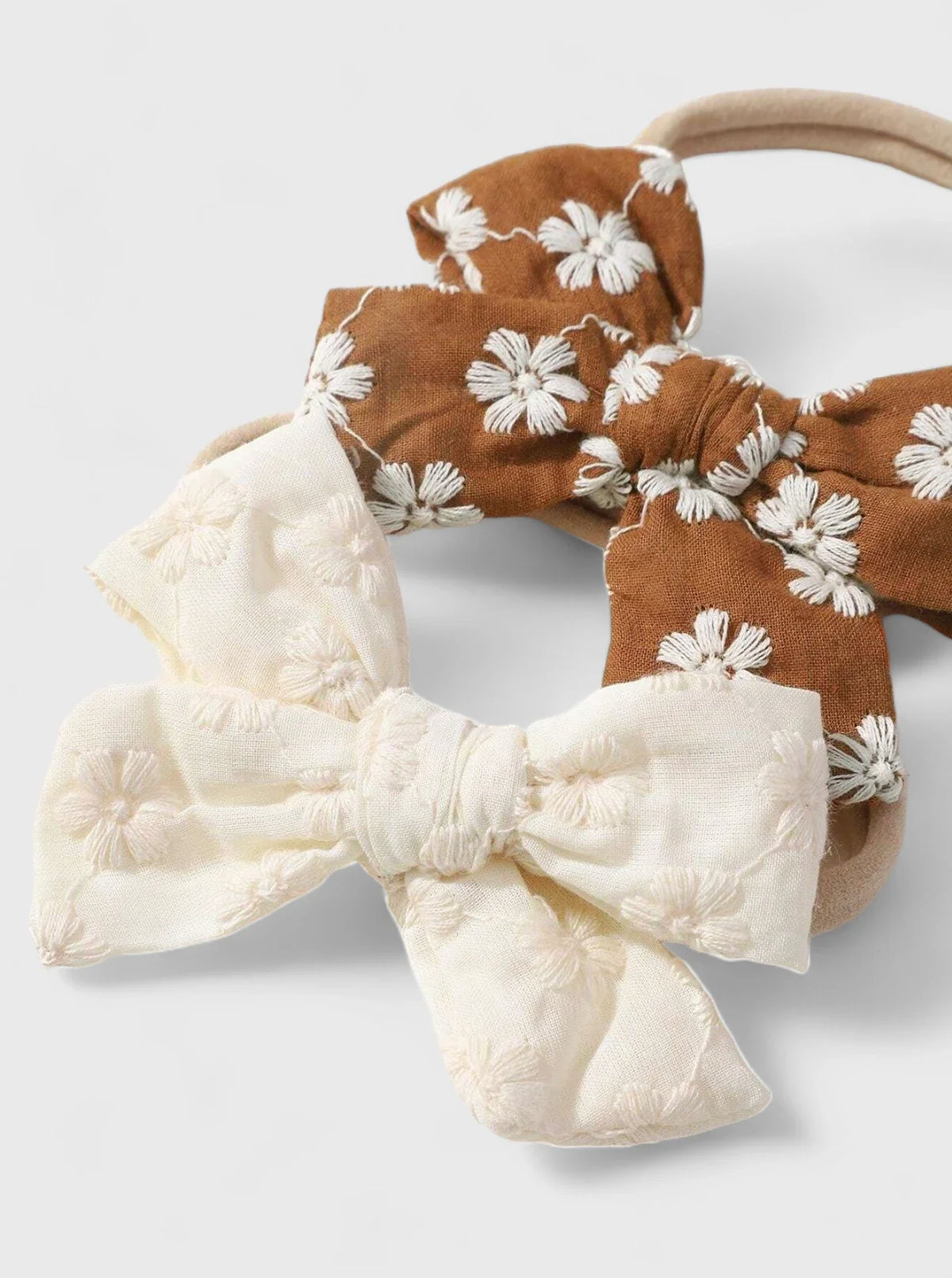 5 Pc Baby Girl Cotton Bows Headband Set