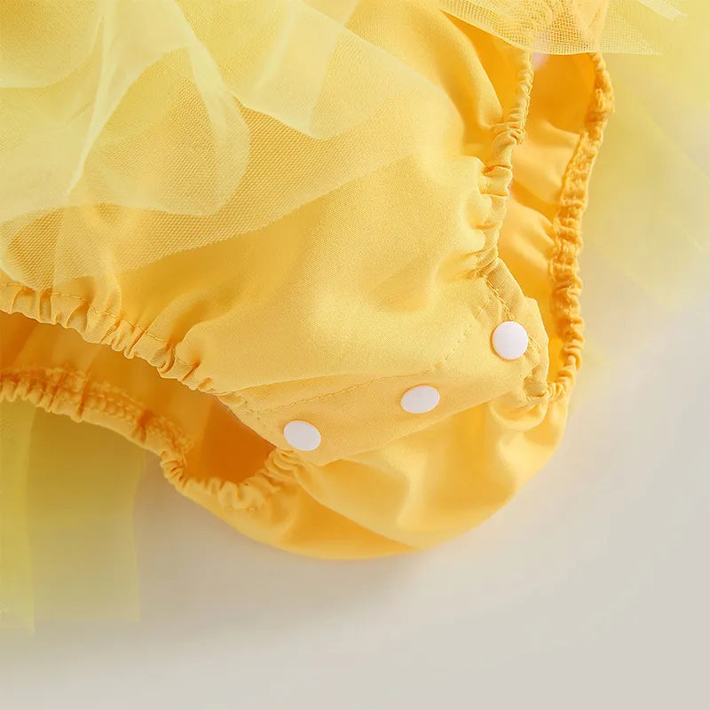 2 Pc Baby Girl Princess Bodysuit Dress