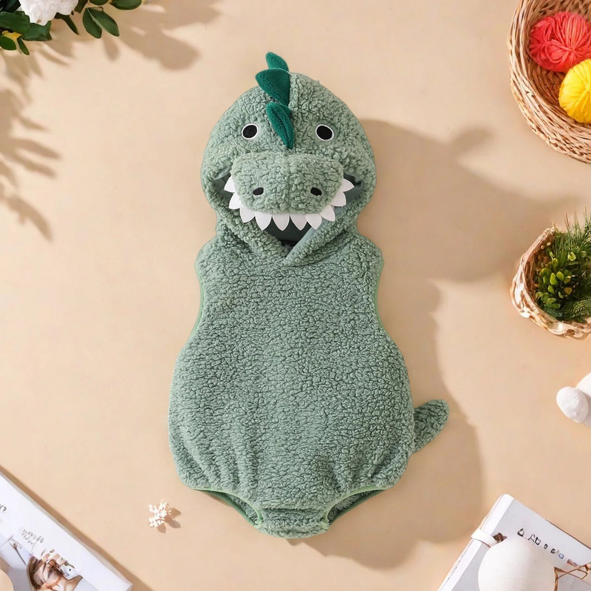 Baby Dinosaur Costume Romper with Hat
