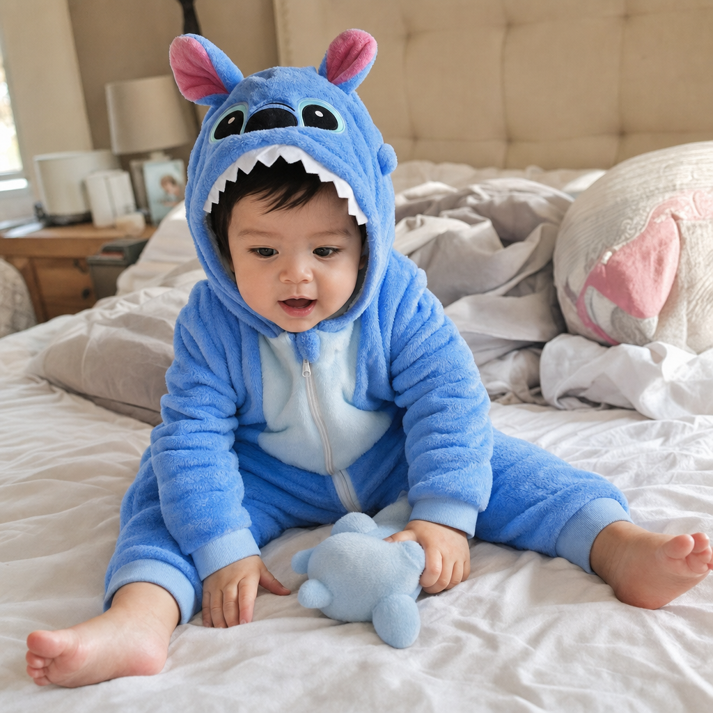 Cozy Animal Hooded Romper